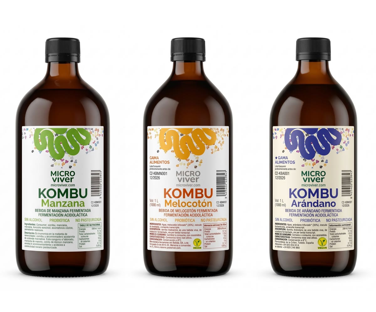 Kombu Manzana, Kombu Melocotón y Kombu Arándano